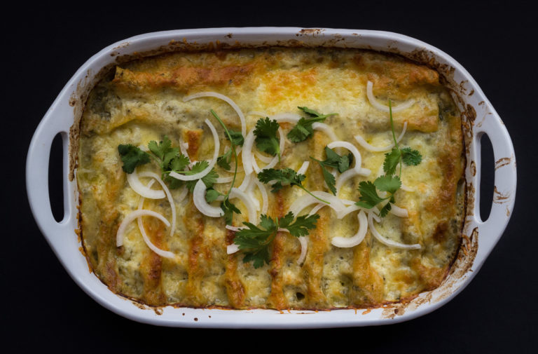 Grilled Chicken Enchiladas Verdes {GF}